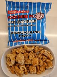 Uncle Alberts Porkshire Pig Pork Crackling Roast Pork Flavour 2x12x50g